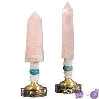 Аксессуар розовый кварц Pointe cristal quartz rose