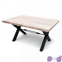 Обеденный стол деревянный серый 160 см Дхату Дхавал