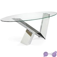 Обеденный стол стеклянный овальный 180 см CT998 от Angel Cerda