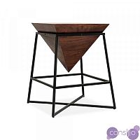 Приставной столик дизайнерский коричневый 50 см Самтал