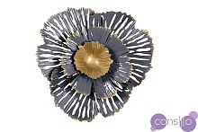 Декор настенный "Цветок" золотисто-серый 37SM-0850
