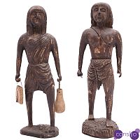 Комплект антикварных статуэток "Туземцы" Шри-Ланка