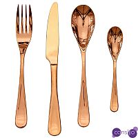 Столовые приборы на 1 персону цвет медь Contemporary Cutlery Set Copper
