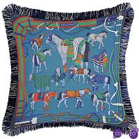 Декоративная подушка Hermes Horses Turquoise 130