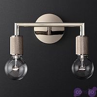 Бра RH Utilitaire Double Sconce Silver