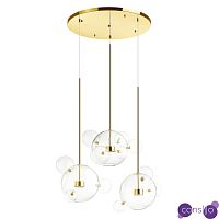 Люстра Transparent Bubble Chandelier Gold Circle