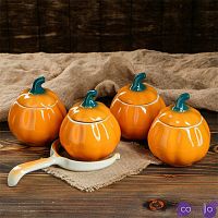 Набор керамических горшочков Pumpkin
