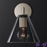 Бра RH Utilitaire Funnel Shade Single Sconce Silver