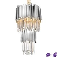 Люстра многоярусная Luxxu Modern Cascade Chandelier Silver Metal Glass 35