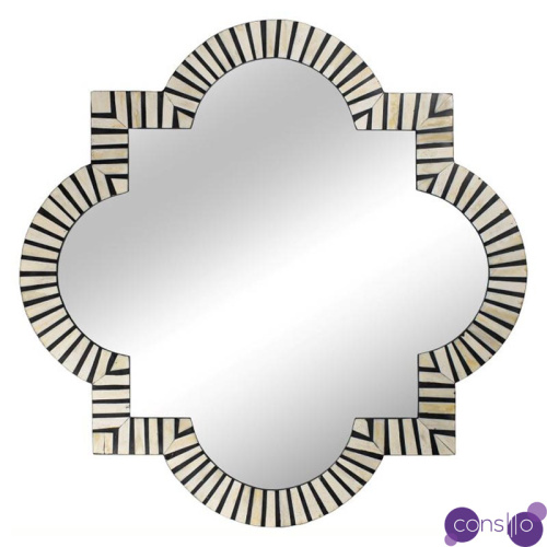 Зеркало Bone Inlay Mirror black and white