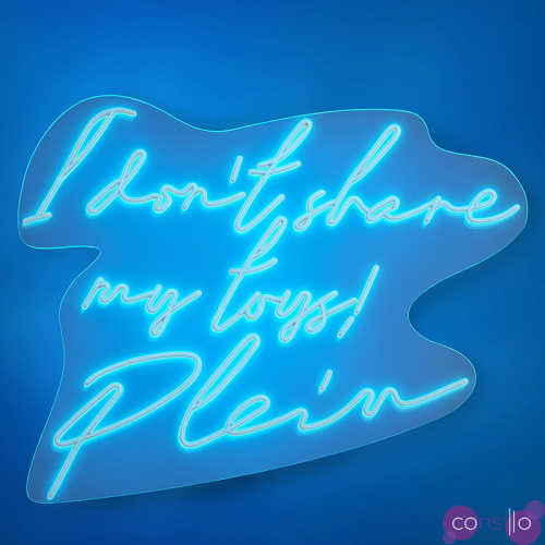 Неоновая настенная лампа Philipp Plein Neon I Don't Share My Toys