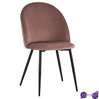 Мягкий стул в велюре пыльно-розового цвета Miruna Chair