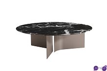 Стол журнальный искусственный мрамор черный