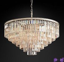 Подвесной дизайнерский светильник 1920s Odeon Clear Glass Fringe 7-Tier Chandelier by Restoration Hardware