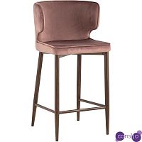 Стул Полубарный Chair посадка 65 см Пыльно-Розовый Велюр