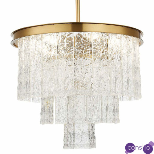 Люстра Renea Textured Glass Chandelier Brass