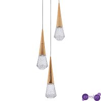 Подвесной светильник капли Acrylic Droplet Trio Gold Hanging Lamp