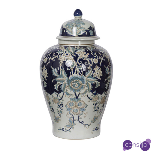 Ваза с крышкой Blue & White Ornament Vase 59