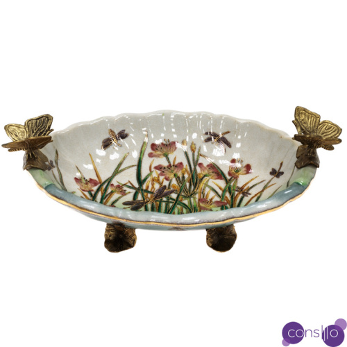 Блюдо Bronze Butterflies