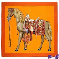 Плед Hermes Horse Orange Plaid