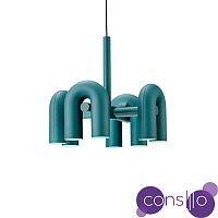 Подвесной дизайнерский светильник Cirkus by AGO Lighting (4 плафона/синий)