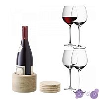 Набор из 4 бокалов для красного вина с подставками 750 мл Wine