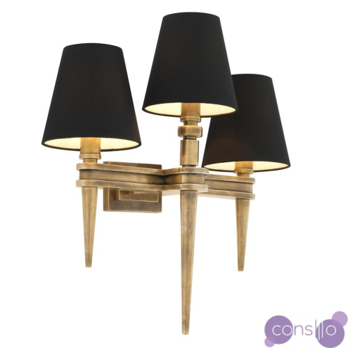 Бра Wall Lamp Waterloo Triple Brass