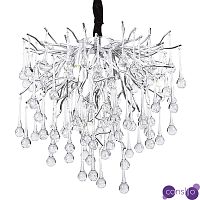 Люстра с хрустальными подвесками капли серебро Droplet Silver Chandelier 5