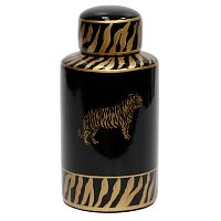 Ваза Tiger Vase black and gold