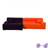 Диван Tufty-Time Sofa угловой модульный фиолетовый с оранжевым