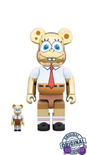 Bearbrick Spanch Bob Gold 400% (28cm)