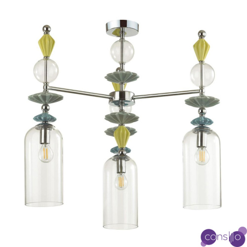 Люстра Iris Glass Chandelier candy 3 chrome