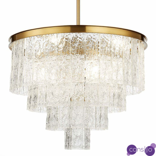 Люстра Renea Textured Glass Chandelier Brass D60