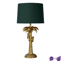 Настольная лампа Пальма Monkeys on a palm table lamp green