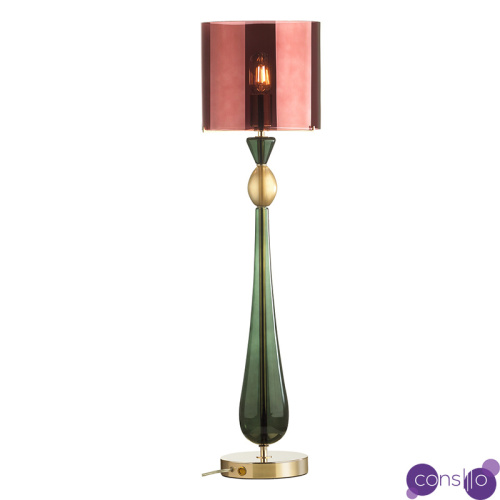 Настольная лампа Roser Burgundy Green Table Lamp