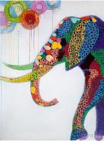 Картина маслом Радужный слон