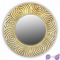 Золотое зеркало круглое настенное PENUMBRA