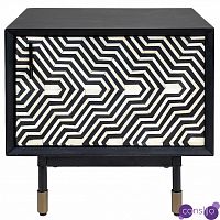 Тумба с орнаментом инкрустированная костью Bone Inlay