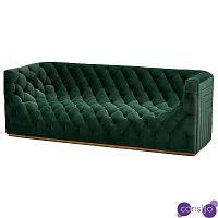 Диван велюровый Arwen Green Sofa Зелёный