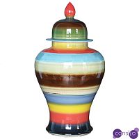 Ваза с крышкой Colored Stripes Rainbow Vase