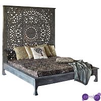 Кровать Indian Antique White Furniture Sarita Bed серый