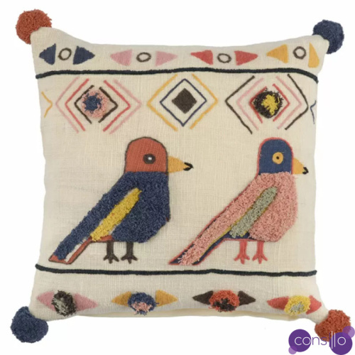 Чехол на подушку Ethnic mix Birds