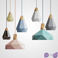 Серия потолочных светильников в скандинавском стиле с прорезным геометрическим узором EDGE
