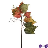 Декоративная ветвь с листьями Осенние дни зеленый микс