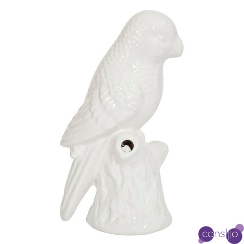 Фигурка керамика белый попугай Small Parrot