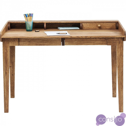Письменный стол с полкой деревянный, дуб Attento