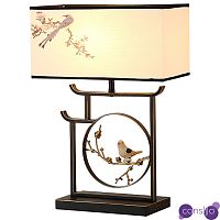 Настольная лампа с абажуром Bird Chinese Style Modern Table Lamp