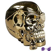 Статуэтка Golden Skull with Pipe