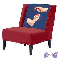 FUN Armchair "Pedicure" Red Дизайнерское кресло с цветным принтом