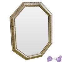 Зеркало восьмиугольное золотое с резьбой Golden luxury